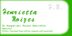 henrietta moizes business card